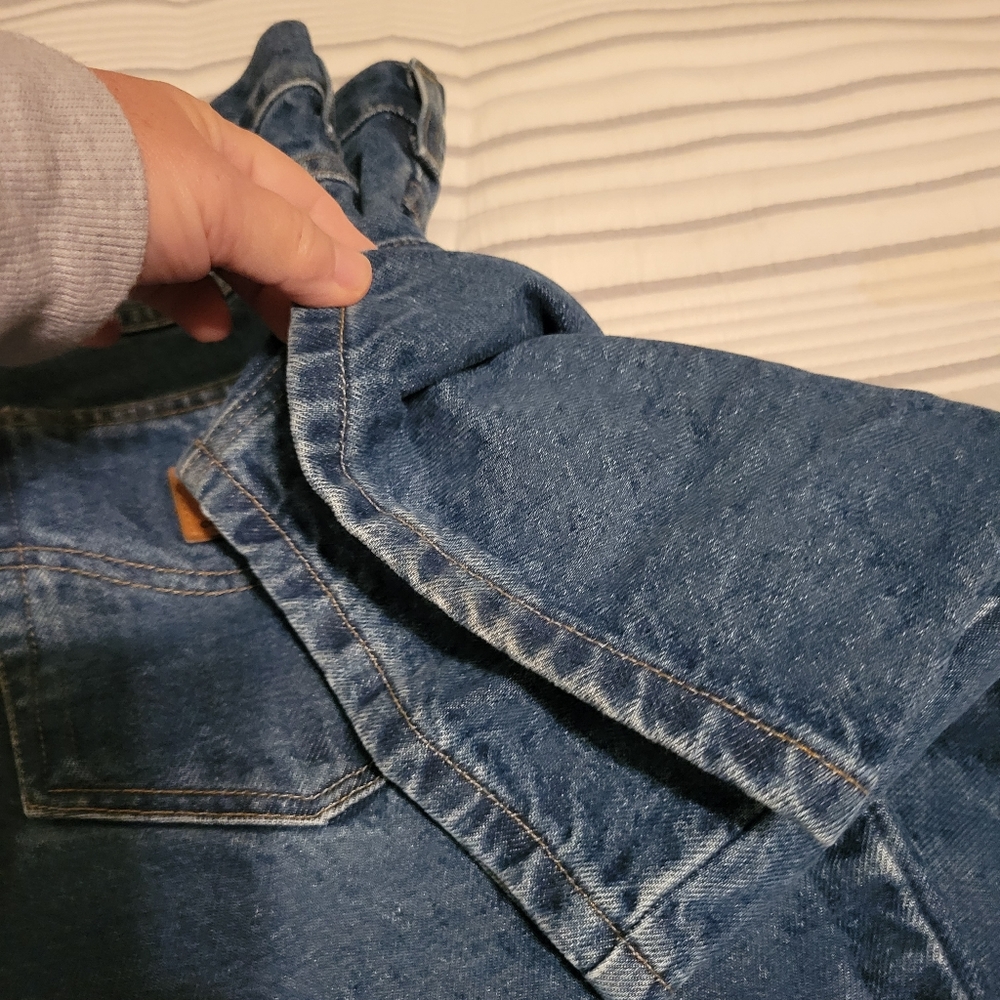 Carhartt Mens relaxed fit straight leg denim blue jeans Big & Tall size 48×30 - Picture 2 of 4